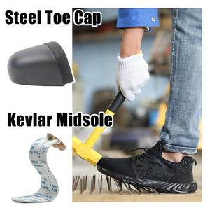 JIANKUN Chaussures de Sécurité Certifiées CE pour Hommes et Femmes, Nouveau Style Décontracté de Bureau avec Embout en Acier et Semelle Anti-Perforation, Idéales pour le Travail et la Course - Product Image 3
