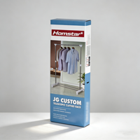 Boîtes d'emballage en carton personnalisées pour cintres à vêtements longs et réglables, avec impression de logo et fermeture à rabat pour expédition