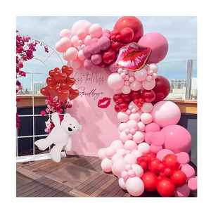 Ensemble de ballons en latex de luxe <span class=keywords><strong>rouge</strong></span> pour la Saint-Valentin, mariage, <span class=keywords><strong>anniversaire</strong></span>, fête joyeuse, <span class=keywords><strong>guirlande</strong></span> d'arche, décoration de fête - Product Image 1
