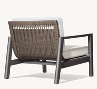 Ensemble de chaises longues et de canapés d'extérieur en aluminium moderne MESA, personnalisable en blanc, résistant aux intempéries, pour hôtel et jardin