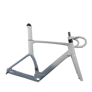 Gray <b>Paint</b> Design Carbon Fiber T1000 Disc Road Bike <b>Frame</b> TT-X38 Internal Cable T47 Thread Tire 700X32C - Product Image 1