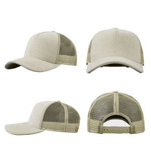 Nueva Gorra Trucker de 5 Paneles de Pana de Alta Calidad, Color Sólido, Malla Lisa, Personalizable, con Cierre a Presión, para Moda, Aire Libre e Invierno - Product Image 5