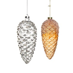 Giáng sinh vui vẻ tùy chỉnh trang trí Giáng sinh kính Pinecone đồ trang trí phụ kiện cho cây <span class=keywords><strong>Xmas</strong></span> - Product Image 2