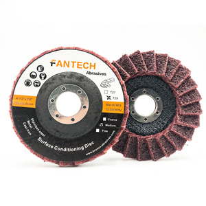 THÔ trung bình tốt Grit bề mặt điều hòa đĩa Flap để mài thép không gỉ, deburring và chuẩn bị bề mặt - Product Image 5