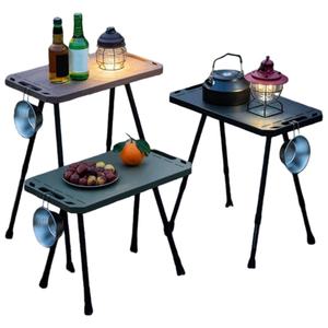 โต๊ะพับพกพาสำหรับตั้งแคมป์กลางแจ้ง โต๊ะพลาสติกขนาดเล็กแบบยุทธวิธี ยกได้ ทนทาน เหมาะสำหรับปิกนิก - Product Image 5