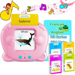 Lecteur de cartes flash pour enfants, machine de thérapie orthophonique, jouet éducatif pour la reconnaissance des mots, cartes cognitives parlantes pour enfants - Product Image 1