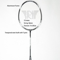 Raquette de badminton originale en aluminium + acier trempé de conception populaire équipement sportif de raquette de badminton de vente chaude personnalisée
