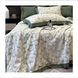 Hot Sales OEM China Manufacture Soft Premium Polyester Cotton Bedding Set Summer Quilted Bed Sheet Set