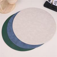 Napperons de table classiques en cuir double face de haute qualité, écologiques, résistants à la chaleur et imperméables, 100 % polyester, fabriqués en usine