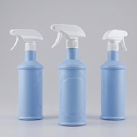 Bouteille pulvérisateur à gâchette en PEHD de 550 ml, motif floral en relief, nettoyant pour surfaces, détachant pour saletés tenaces et encre, couleur personnalisée, OEM