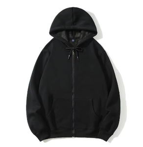 Sweat à capuche unisexe en molleton de coton 500G avec fermeture éclair intégrale, style décontracté, imprimé Hip Pop, design personnalisable pour le dropshipping - Product Image 3