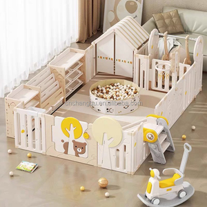 Vsuh <span class=keywords><strong>Baby</strong></span> Playpen Area giochi per bambini in plastica di colore bianco per interni ed esterni per bambini box giardino di sicurezza per bambini recinzioni in plastica con cancello - Product Image 1