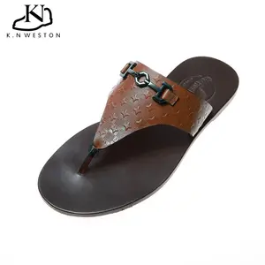 Top slipper brands logo latest slippers fashion color men leather flat beach flip flops slippers for men