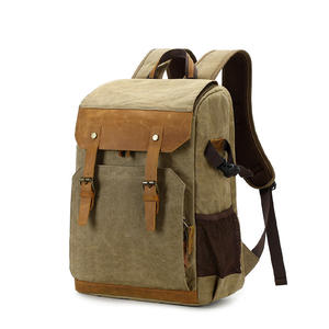 Vintage <b>17</b>-<b>Inch</b> <b>Laptop</b> Backpack Multifunctional Outdoor Photography <b>Bag</b> Backpack Mirrorless Waterproof Shockproof Canvas - Product Image 3