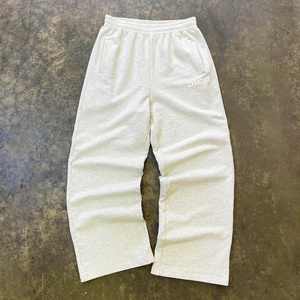 Pantalon de survêtement ample et large en coton épais 100 % avec logo personnalisé - Product Image 6