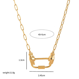 Running Girl Collier Fleurs Charme En Acier Inoxydable Placage Sous Vide Écharpe Collier pour Femmes Mode Pendentif Bandana Collier - Product Image 6