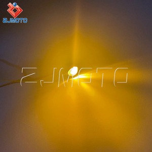 8mm 마운트 LED 방향 지시등 앰버 스모크 렌즈 블랙 크롬 알루미늄 E24 2 와이어 혼다 스즈키 가와사키 야마하용 - Product Image 5
