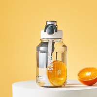 Tasse de paille en plastique portable pour les sports d'été, résistante aux hautes températures, pour le fitness en plein air, étanche à l'eau, universelle