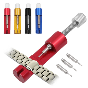 Kit de Herramientas de Reparación para Relojeros con 3 Pasadores Adicionales, Mini Herramienta de Metal para Quitar Eslabones y Ajustar Correa de Reloj - Product Image 1