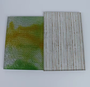 Panneau de verre décoratif ondulé à texture élégante, polyvalent pour revêtement mural, portes d'armoires, séparateurs de pièces - Product Image 5