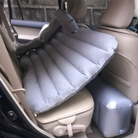 Matelas Gonflable de Voyage Confortable en PVC Floqué pour Voiture, Lit de Camping Pliable, Coussin de Voyage pour Voiture, Vente Directe Usine