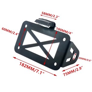 Soporte Universal para Placa de Matrícula de Motocicleta con Luz Trasera LED para Bobber Honda <span class=keywords><strong>Cafe</strong></span> <span class=keywords><strong>Racer</strong></span> Suzuki - Product Image 5