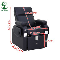 Fauteuil de pédicure de luxe Jincheng avec bain à remous, siège réglable, lampe LED 7 couleurs, drainage automatique, pas de plomberie nécessaire
