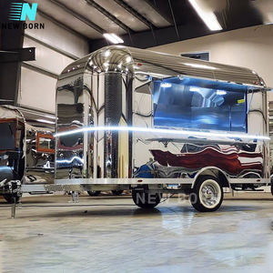 Remorque alimentaire multifonctionnelle personnalisable Airestream, barbecue au charbon de bois, camion de nourriture, camion de restauration rapide mobile - Product Image 1