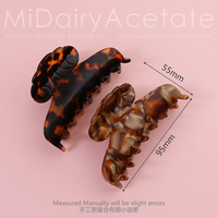 Midairy 9.5cm Haute Qualité Pinzas Para El Cabello Coréennes en Acétate, Grandes Pinces à Cheveux Requin Nuage Tortoise pour Femme 5022