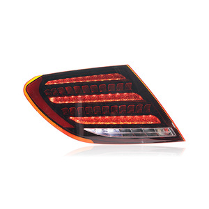 2007-2014 for C-Class W204 Taillight Assembly Modified <b>LED</b> Running Water <b>Light</b> <b>Red</b> New 12V C W204 2007-2014 New <b>Red</b> Lens <b>LED</b> Tai - Product Image 4