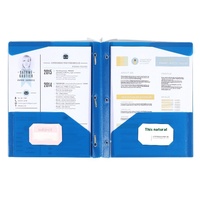 Penjualan laris klip Tadpole A4 Amerika Folder laporan D produk pengarsipan klasifikasi penyimpanan Data PP saku ganda lintas batas
