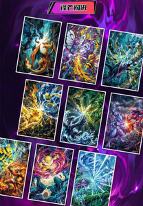 YQ Pokemoned Art Board Gengar Elves Mega Dream Carrom Board Colorful Printing Collection Surprise Box Fan Art Cards - Product Image 5