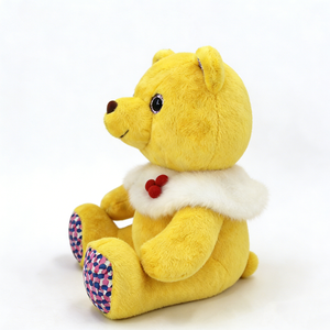 ตุ๊กตาหมีสีเหลืองพร้อมปกขนสีขาวและกระดุมสีแดง ขนาด 31 ซม.-50 ซม. สำหรับเด็กอายุ 2-4 ปี แบบยูนิเซ็กส์ - Product Image 4
