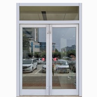 Portes d'angle d'usine chinoise, portes commerciales pour magasin KFC, porte d'entrée à double battant en verre