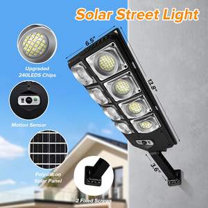 Lámpara Solar LED para Exteriores de 1200 Vatios, Potente Farola de Jardín de 504 LED con Control Remoto de 3 Modos, Impermeable IP65, Venta al Por Mayor - Product Image 4