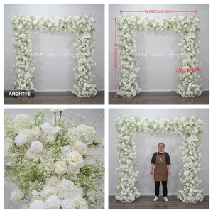 ฉากหลังงานแต่งงานดอกไม้สีขาวหรูหรา ตกแต่งด้วยดอกไม้สำหรับงานเลี้ยง งานอีเว้นท์ และตกแต่งหน้าต่าง - Product Image 2