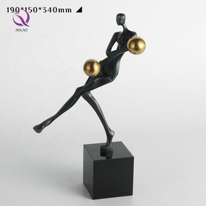 Arte moderno, artistas acrobáticos negros, decoración de mesa de Metal antropomórfica creativa para oficina, sala de estudio, decoración del hogar - Product Image 6