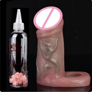 Silicone Male Masturbator Penis Sleeve Open-ended Realistic <b>Dildo</b> Sheath Cock Enlargement Sex Toys for Men Skin Touch - Product Image 6