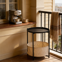 Étagère de rangement à double niveau, table basse, table d'appoint, table basse simple, table d'extrémité