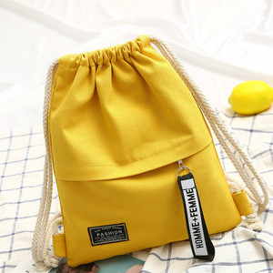 High Quality Cotton Polyester Waterproof <b>Backpack</b> <b>Drawstring</b> Bag for Outdoors Gym - Product Image 5