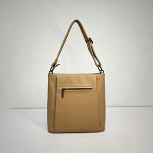 Ladies Large Capacity Leather Bucket <b>Bag</b> Minimalist Style Detachable <b>Strap</b> Work And Daily <b>Shoulder</b> <b>Tote</b> - Product Image 4
