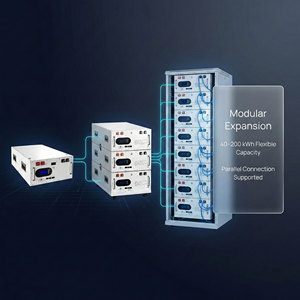 Sistema de Almacenamiento de Baterías LiFePO4 de 51.2V 40-200kWh para Montaje en Rack, para Energía Solar, Respaldo Doméstico e Industrial, Híbrido - Product Image 1