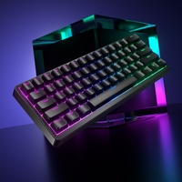 Clavier mécanique USB filaire personnalisé blanc 61 touches format compact 60 % portable pour gaming anti-ghosting éclairage multicolore