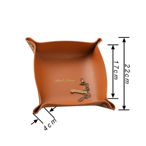 Caja de Almacenamiento de Cuero Multifuncional Plegable de Diseño Clásico Zenos, Bandeja para Llaves de Escritorio, Bolsa de Almacenamiento de Joyas y Cosméticos para Sala de Estar - Product Image 6