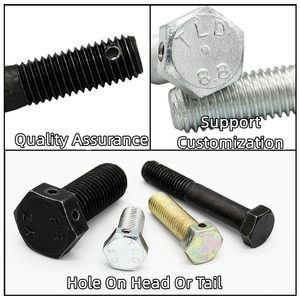 Fornitura di fabbrica su misura In <span class=keywords><strong>acciaio</strong></span> <span class=keywords><strong>inox</strong></span> <span class=keywords><strong>8.8</strong></span> gradi <span class=keywords><strong>bulloni</strong></span> esagonali con foro del filo/foro del perno della coppietta In testa - Product Image 6