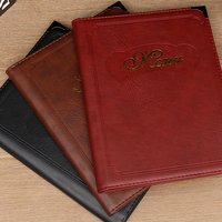 Dossiers de Menu en cuir directs d'usine A4 PVC hôtel Double vue couverture livre pour Restaurant hôtel Bars café maison Menu titulaire