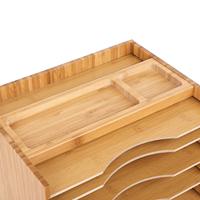 Archivador de Bambú Ecológico, Organizador de Oficina, Logotipo Grabado con Láser, Acabado Lacado, Contenedores de Almacenamiento, Muebles para Dormitorio
