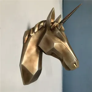 Escultura de Cabeza de Ciervo/Unicornio en Resina con Diseño Geométrico Abstracto, para Decoración de Pared Interior <span class=keywords><strong>del</strong></span> Hogar, Venta Caliente <span class=keywords><strong>2022</strong></span> - Product Image 4