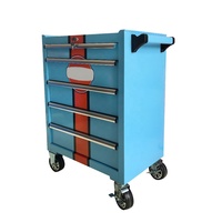 Armoire à outils de garage mobile sur roulettes, chariot d'atelier en fer à double niveau personnalisable avec 8 tiroirs, armoire à outils en acier robuste