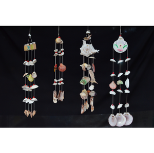 Carillon éolien artisanal en coquillages naturels écologiques, rideau perlé, décoration de salon - Product Image 2